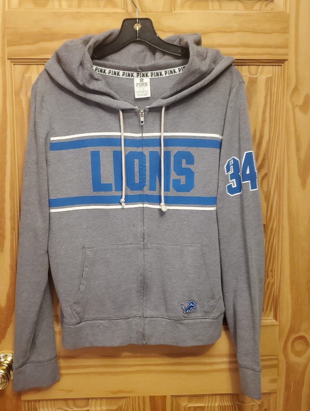 Victoria's Secret Pink Detroit Lions Sweatshirt Hoodie Large Rare